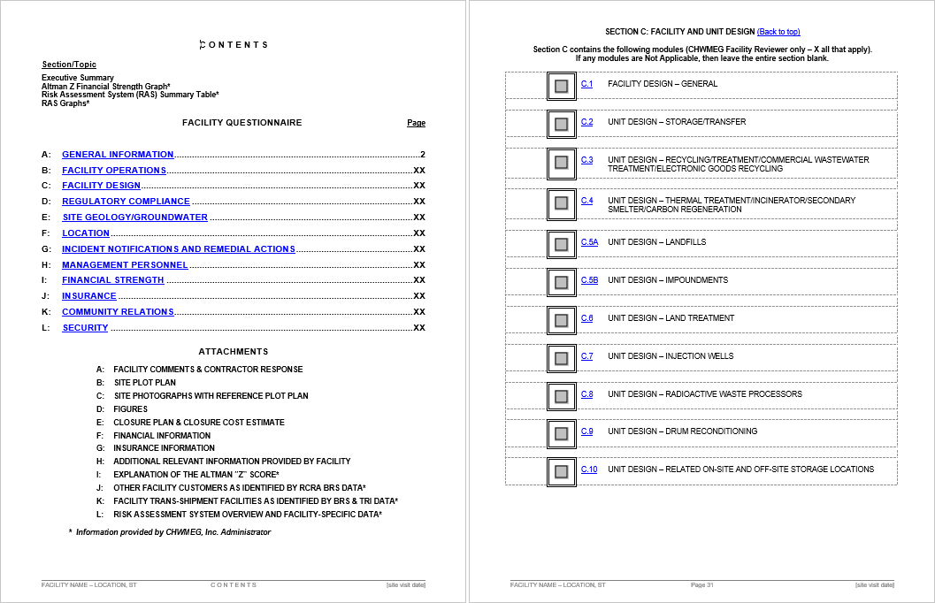 Example of CHWMEG Report